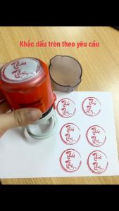 Con Dấu Tròn Làm Con Dấu Tròn Theo Yêu Cầu Đã Có Mực Sẵn Tròn 3.8cm T38