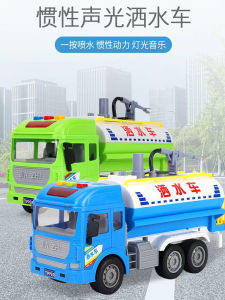 ของเล่นรถฉีดน้ำพ่นน้ำสำหรับเด็กไซส์ใหญ่งานวิศวกรรมรถดับเพลิงขนาดเล็กสำหรับเด็กชายดนตรี