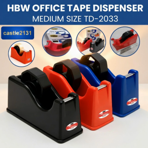 Office Tape Dispenser Heavy Base One Hand Use Desk Tape Cutter Durable Plastic Anti Slip Base for Office School Desk Organizer Medium Size