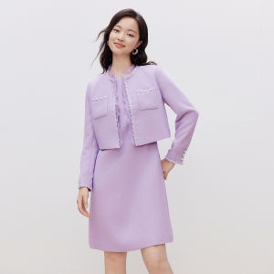 Koradior | Slim Fitting Commute 2-in-1 Midi Dress