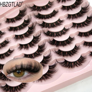 New 14Pairs Natural False Eyelashes Fake Lashes Long 3D Mink Fluffy Eyelashes Makeup Extension Eyelash Mink Eyelashes  Beauty
