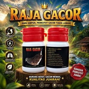 Pil RAJA GACOR isi 50 pil untuk burung perkutut meningkatkan volume suara menyembuhkan burung macet dengan bio ginseng garansi uang kembali.