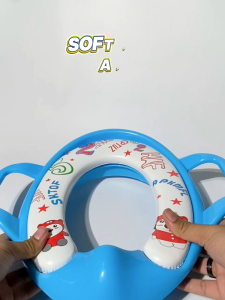 Dovana Dudukan Toilet Anak Soft Potty Handle Dengan Pegangan Seat Ring Pelatihan Closet Karakter