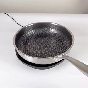 Chảo chống dính vân tổ ong chất liệu inox 304 đường kính 28cm dùng cho mọi loại bếp chống xước chống rỉ