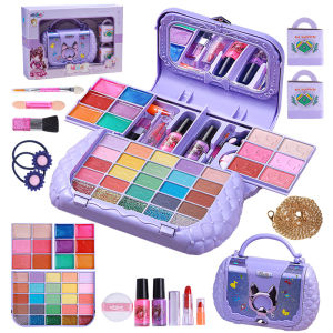 【Hộp trang điểm bé gái công chúa cho trẻ em】 Hộp quà tặng Bộ phấn mắt mỹ phẩm đồ chơi mới Vật liệu thân thiện với môi trường an toàn và không độc hại phù hợp cho an toàn với trẻ em sử dụng