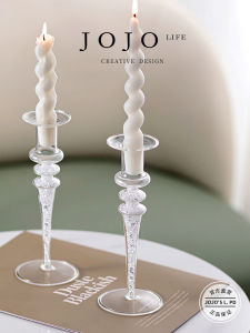 Jojos L. PD Mountain Diamond Glass Candle Holder Home Decorative Ornaments European Style Glass Candlestick for Irregular Candles