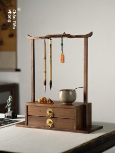 ZHANGXIAOFENG | Giá Đỡ Bàn Chải Gỗ Hạt Dẻ Sang Trọng