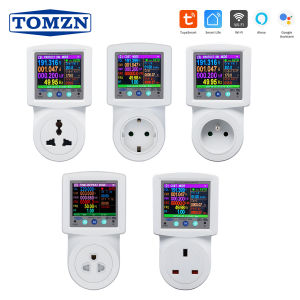 TOMZN SKW WIFI Smart Socket Universal EU UK France Thailand 16A OVP OCP UVP Timer V-I-Hz-kW-kWh-PF Display Bluetooth Prepayment