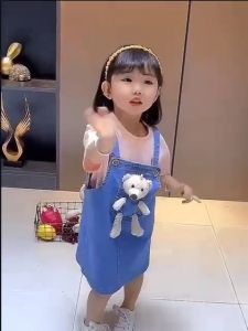 Overall Rok Anak 1-8 Tahun / Overall Motif Boneka / Overall Jeans Anak Perempuan