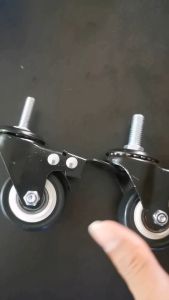 5 นิ้ว 2นิ้ว ล้อPU ดำเกลียวเบรค/หมุน กระบวนการการผลิต ที่ชื่นชอบ