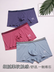 Jianjiang New Arrival Men Underwear Modal Fabric Mid-Waist Elastic Grinding Youth Fashion Minimalist Boxers Breathable