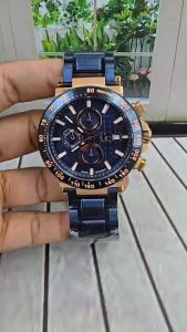 Jam Tangan Rantai Stainless Anti Karat / Jam Pria Chrono Aktif Baterai / Jam Super Premium Harga Termurah