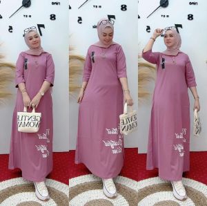GAMIS WANITA JUMBO KEKINIAN LD 120 & 110 BAHAN COMBAD20S BY NABIL