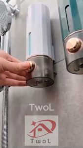 TWOL Manual Press Shampoo Dispenser Wall Mounted Soap Dispenser Organizer Bottle Bathroom Shopping