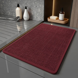 Feitao | Water Absorbent Non-slip Flax Woven Bathroom Mat