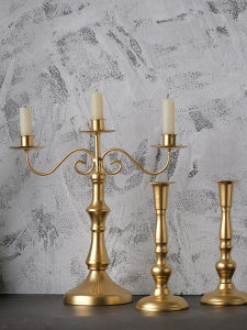 Rustic Iron Candle Holder Dinner Table Decorative Item Luxury Sensation Wedding Prop Decoration Vintage Retro Style Candlestick