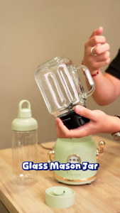 La gourmet Healthy Retro Juice Blender 0.6L - High Power 6 Stainless Steel Blade BPA Free Easy Clean