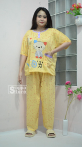 baju tidur wanita dewasa viral model CP standart bahan kaos serian muda BB max 70kg motif campur ok