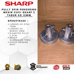 PULLY SPIN PENGERING MESIN CUCI SHARP 2 TABUN AS 12MM