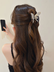Silver Butterfly Grip Female 2024 New Arrival Fancy Small Size Back Head Shark Clip Loose Clip Headdress Hairpin