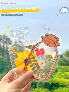 DIY Autumn Dry Flower Bookmark Materials Clear Encased Plant Leaves Specimens