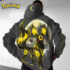 Bandai | Pokémon 2025 Autumn/Winter Joint Mens Hoodie Loose Street Graffiti Animation Printing Casual Trendy Cool Hooded Sweater Top