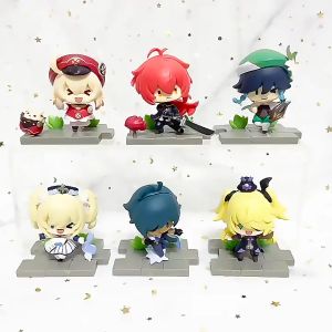Genshin impact Klee/Diluk/Venti/Fischl/Kaeya/Barbarra game character model Figures doll childrens gift car ornaments can be collected
