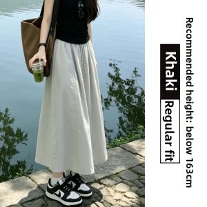 LANMENGYA | Cargo High Waist Slimming A-Line Skirt