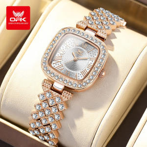 (COD)OPK Watch For Women Waterproof Original Fashion Elegant Luxury Small Dial Diamond Stainless Steel Strap Womens Watch