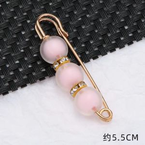 Pin Brooch Tanpa Jahit Matte Jelly Ball Beads Lapel Brooches Pin No Sewing 免缝裤腰改小神器扣针防走光收腰别针