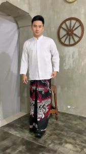 Sarung Batik Rayon Print Motif NAGA & Sorot Seragam