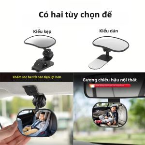 Gương Chiếu Hậu Ô Tô Xoay 360 Độ Có Thể Điều Chỉnh Tầm Nhìn Rộng An Toàn Cho Trẻ Sơ Sinh Ngồi Ghế Ô Tô Phản Chiếu Rõ Nét