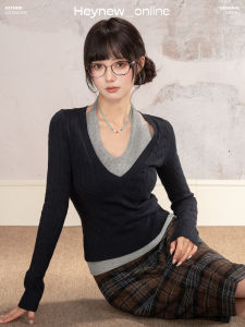 loveheynew | Quần Áo Knitwear Cổ Rùa Phong Cách Tầng Đa Màu