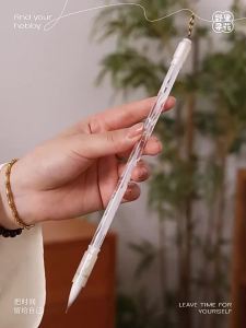 Clear Acrylic Penholder & Wolf/Sheep Hair Writing Brush for Beginners