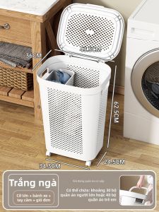 QIANQIN | Giỏ Quần Áo Bẩn Phân Cách cho Phòng Tắm tại Nhà Cỡ Lớn