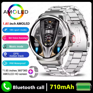 LIGE | LIGE GPS Track Smart Watch Men 1.85-Inch HD AMOLED Screen 710 Mah Battery Sport Bluetooth Call Smartwatch For Android IOS New