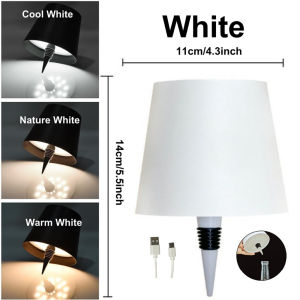 USB Charge Bottle Table Lamp Touch Control 3 Colors and Stepless Dimming Night Lamp For Restaurant Bar Wine Bottles Desk Lights
