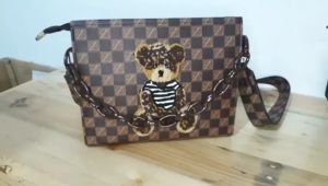 BJ62205 - SQUARE/FLOWER - TAS SLEMPANG TALI RANTAI MOTIF KOTAK BONEKA WANITA FASHION IMPORT MODIS ELEGAN MOTIF BONEKA BERUANG TERMURAH TERLARIS TERBARU BAGSTORE JAKARTA TAS BATAM ZC2205