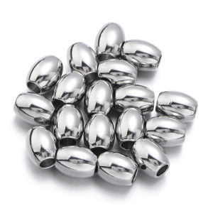 20-50pcs Stainless Steel Rice Beads Gold Color Loose Spacer Oval Beads For DIY Handmade Bracelet Necklace Jewelry Accessories