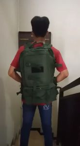 TAS PUNGGUNG/ TAS RANSEL TENTARA POLOS WARNA ARMY TAS SEKOLAH