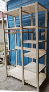 Economic Wooden Wardrobe for Home Use Xiao Xiong Brand Minimalist Modern Style Adult Clothing Cabinet with Sturdy Support Structure