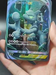 Keeppley | DIY Pocket English Immersive Rare Mew Charizard Eevee Gardevoir Meowth Altaria Blaziken Lillie Palkia Game Card Toy
