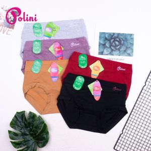 BEE - Celana Dalam Wanita Cd Undies Mid Waist bahan Katun Cd Polos 2832 Polini