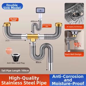 TAOSHI | Kitchen Drain Pipe Accessory Stainless Steel Deodorizing