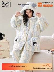 MiiOW | Thick Fleece Cotton Blend Winter Sleepwear Female 2026 New Style