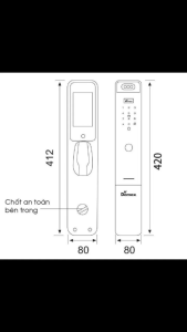 Khóa cửa điện tử Demax EL910 GS cao cấp nhận diện khuôn mặt face id app wifi của Đức