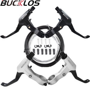 BUCKLOS FR5 Bike Brakes Levers Aluminum Alloy 3 Finger Bicycle Brake Handle Line Pulling Disc Brake Lever Road MTB Bike Cable
