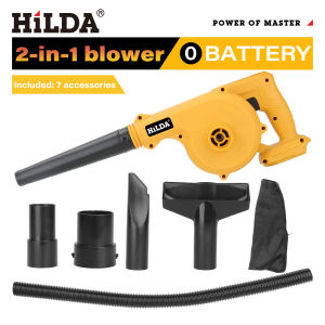 Hilda | HILDA 18V Cordless 2‑IN‑1 Electric Air Blower Vacuum Cleaner Handheld Computer Dust Collector Power Tool For Makita Battery