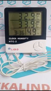 Hygrometer LAB-D HTC-2 Original Thermometer Ruangan Peternakan Budidaya Jamur Ruangan Kelembapan