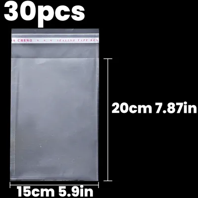 Clear Self Adhesive Bag Resealable Waterproof Gift Food Candy Pacakging OPP Plastic Bag Cellophane Storage